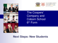 Presentation 5: Next Steps (Non CCCS students)